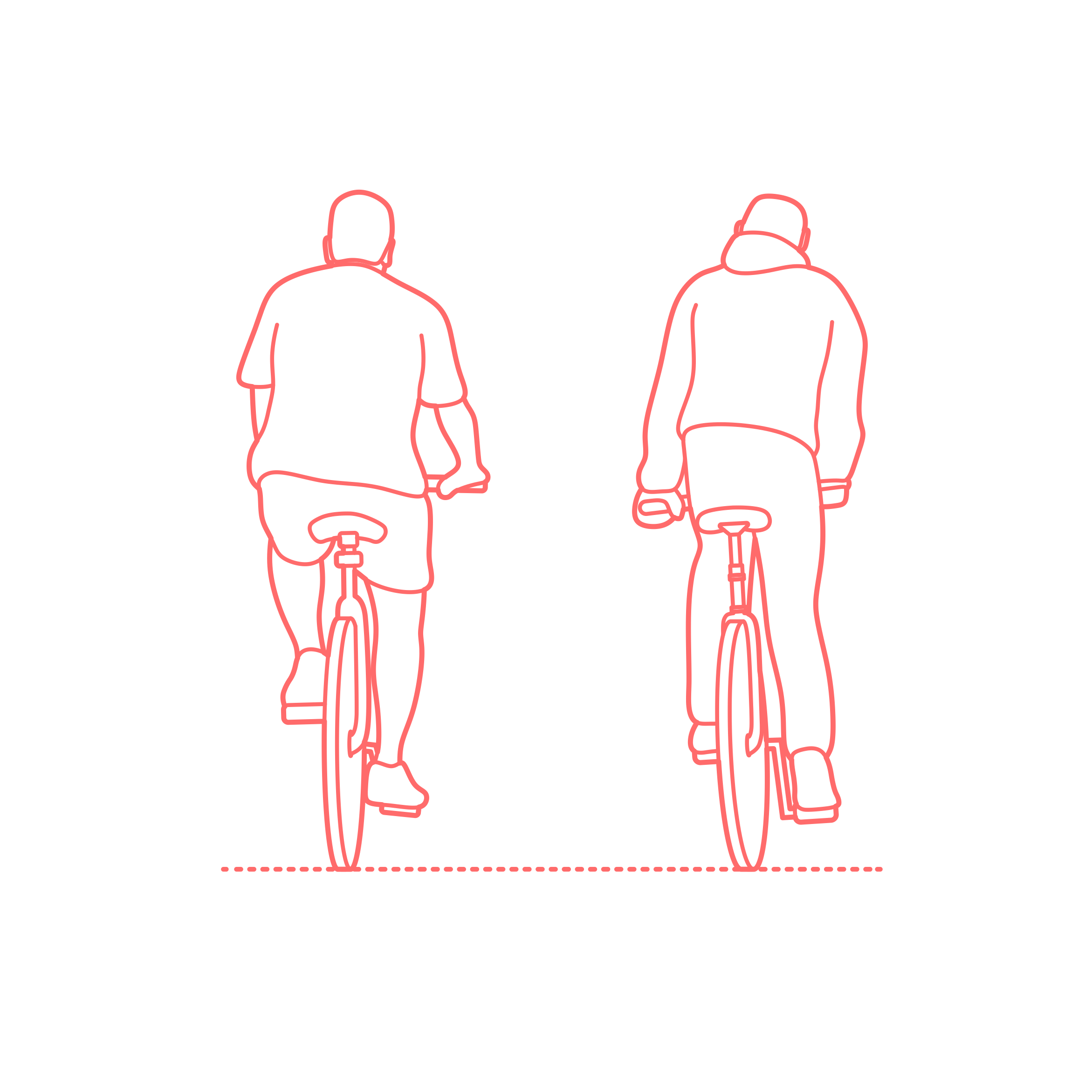 Humans Cycling Men Casual Back Svg Line Art Free Vectors
